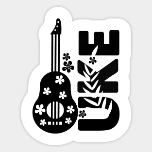 Ukulele Guitar Player Hawaii Music Sticker